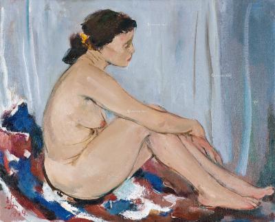  1994年作 女人体 布面 油画