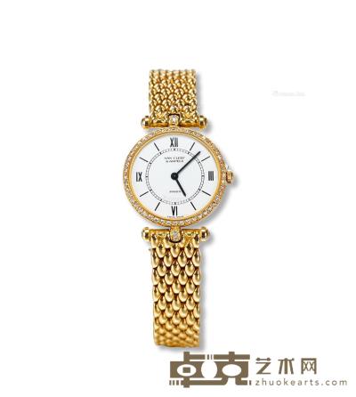  约90年代制 梵克雅宝（Van Cleef &amp; Arpels）18K金镶钻石手表 --