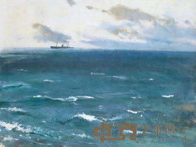  1996年作 始见轮舟与沧海 布面 油画 97×130cm