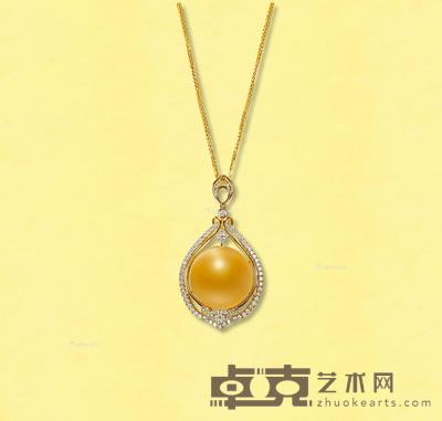  17mm金珠配钻石吊坠 --