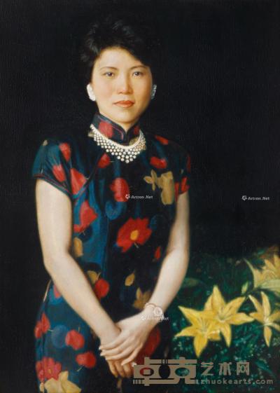  女肖像 布面 油画 105.5×74.5cm