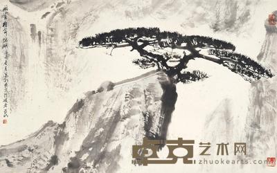 松瀑图 立轴 水墨纸本 59×96cm