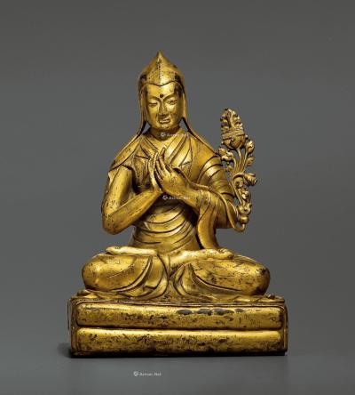  十七世纪 铜鎏金（萨班）贡噶坚赞