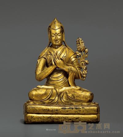 十七世纪 铜鎏金（萨班）贡噶坚赞 高23.3cm