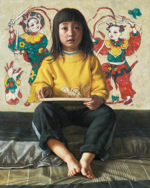  2006年作 女儿 布面 油画
