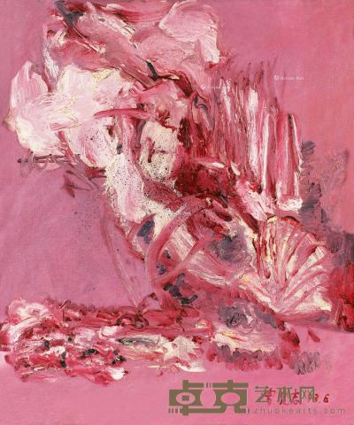  1993年作 粉色 布面 油画 60×50cm