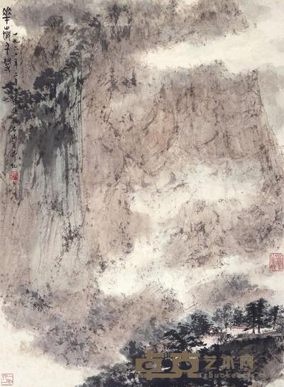  华岳千寻 立轴 设色纸本 69×50cm