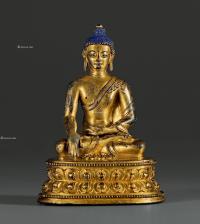  十三世纪 铜鎏金释迦牟尼佛坐像