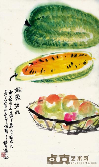 解暑隽品 立轴 设色纸本 65×38.5cm