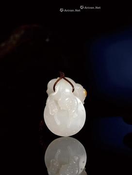  招财童子 白玉挂件
