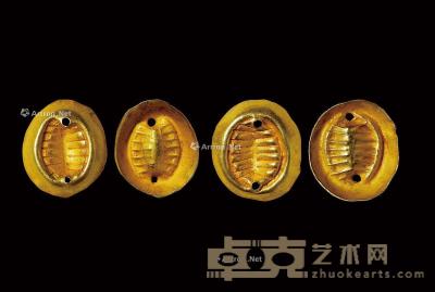  西周·金贝币一组二枚 通长12.1–12.5mm