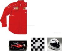  舒马赫、阿隆索、汉米尔顿、维特尔等 F1比利时站车手集体签名头盔及舒马赫签名赛车服等珍贵纪念一批