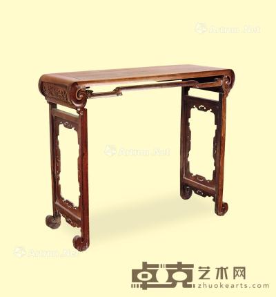  清 红木下卷琴桌 96×35×22cm