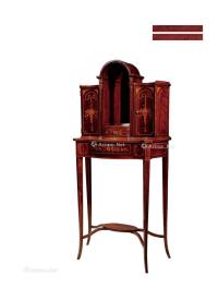  1890年制 英国细木镶嵌梳妆台