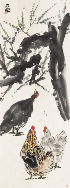  鸣春图 镜芯 纸本设色