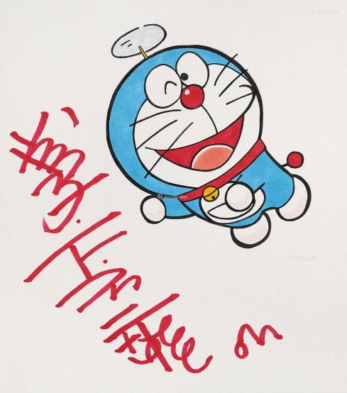  《哆啦A梦》动漫人物 原版签名画稿
