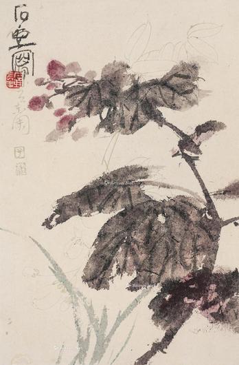  秋实图 镜芯 纸本设色