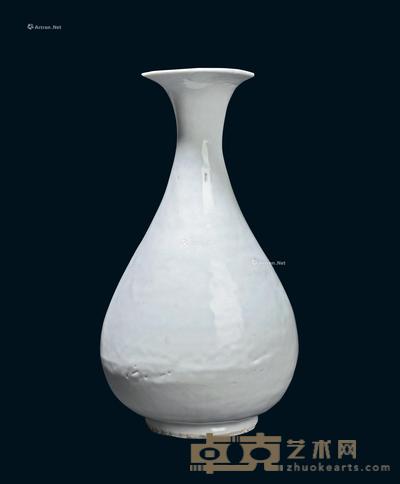 * 清代 白瓷玉壶春瓶 高24cm;直径7.5cm;底直径7.5cm