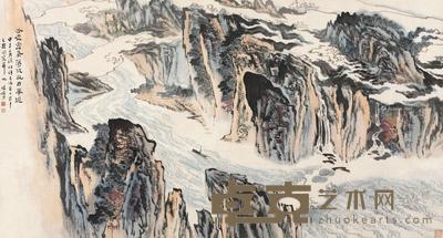 * 近现代 谷虚灵气图 镜片 纸本 176×94cm