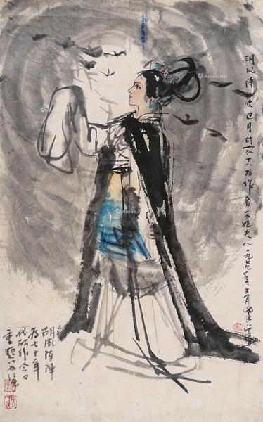  蔡文姬 镜心 设色纸本