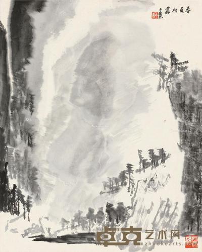 当代 春雨初霁 镜片 纸本 61×49cm