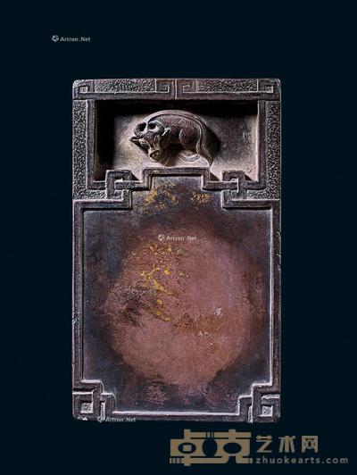 * 清代 吴牛喘月图歙砚 24.8×25.2cm