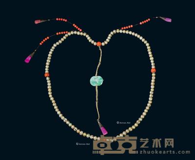 * 清代 东珠朝珠 （一盘） 长63×2cm