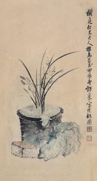  清供 镜心 设色纸本