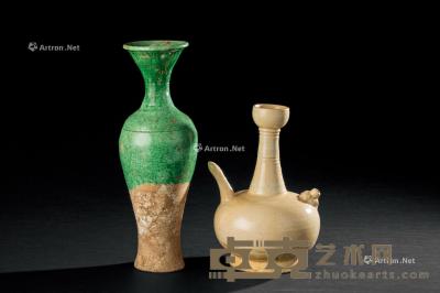  唐代-辽代 绿釉瓶 白瓷军持 （二件一组） 尺寸不一