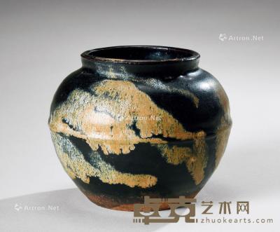  唐代 鲁山窑黑釉罐 直径13.7；高11.1cm