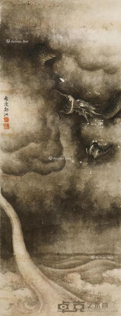 云龙图 立轴 水墨纸本 98.5×38.5cm