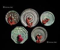  汉代 各式铜镜 （五件一组）