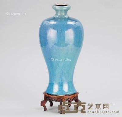  清乾隆 窑变炉钧釉梅瓶 直径20.3cm；高40.5cm 