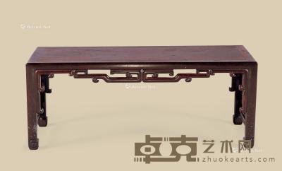  清代 紫檀夔龙纹长方桌 长91.5cm；宽41cm；高35.6cm