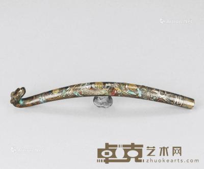  战国 铜错金银螭龙带钩 长16.3cm；高2.1cm