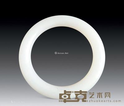 清 和田籽料羊脂白玉手镯 条粗1.1cm;内径5.8cm;克重53g