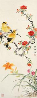  花鸟 立轴 纸本