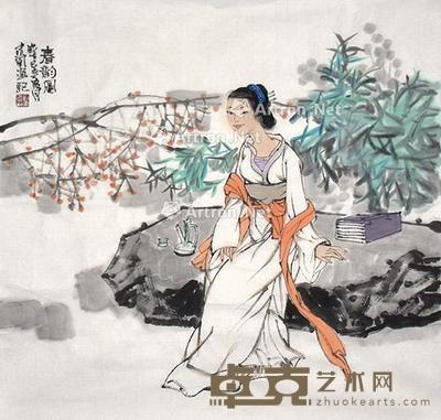 春韵图 镜片 纸本 69×68cm