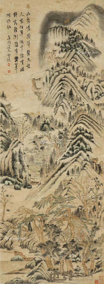  山水 镜心 设色纸本 131×48.5cm