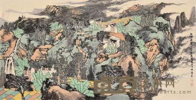 故乡祥云 镜片 纸本 138×68cm
