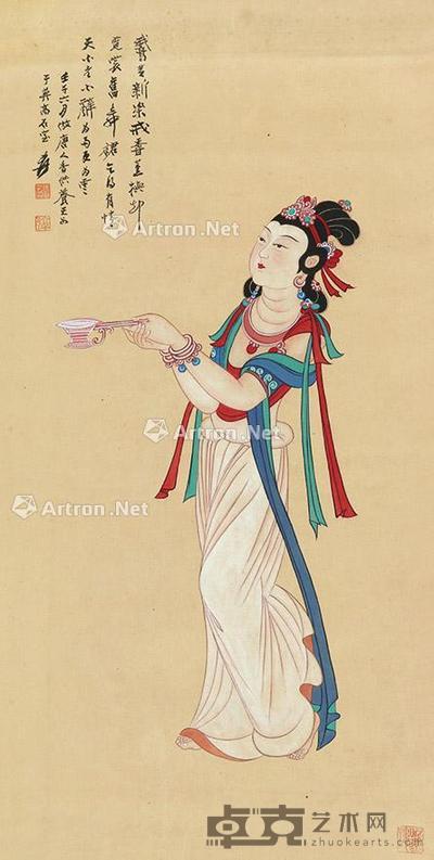 人物 立轴 纸本 88×48cm