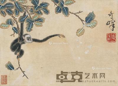 猴 镜片 纸本 17×24cm