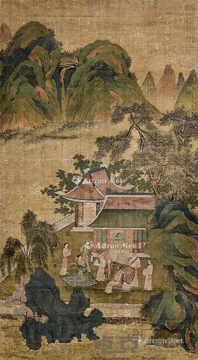 雅集图 立轴 绢本 148×80cm