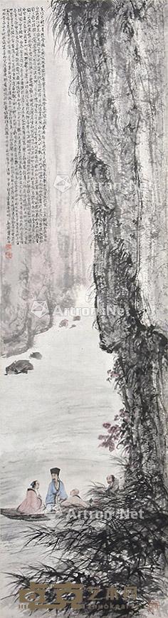 山水 立轴 纸本 142×36cm