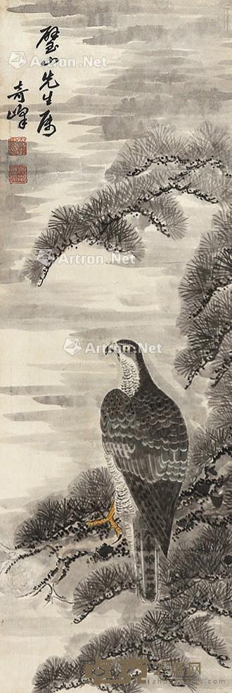  雄鹰 立轴 纸本 95×32cm