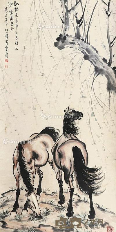 马 立轴 纸本 121×62cm