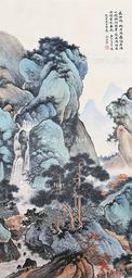  长松翠岚图 立轴 纸本
