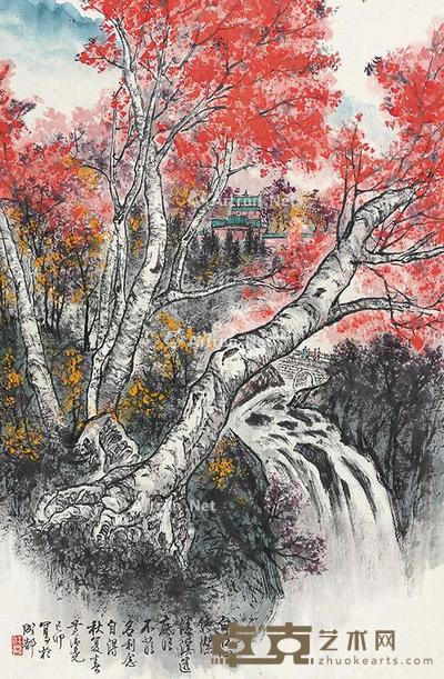 山水 立轴 纸本 68×45cm