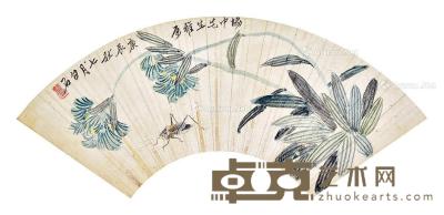  花卉草虫 镜片 纸本 17×51cm