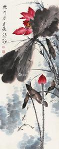  花卉 立轴 纸本